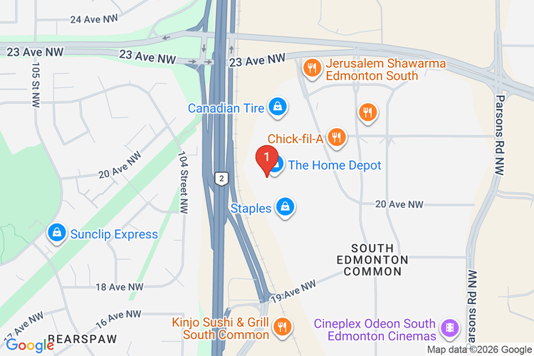 Map showing HOME DEPOT CAN #7065 location