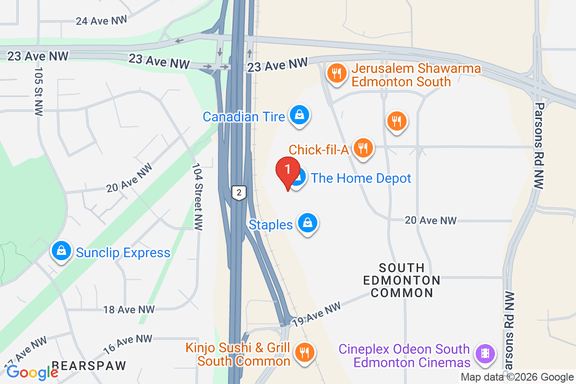 Map showing HOME DEPOT CAN #7065 location