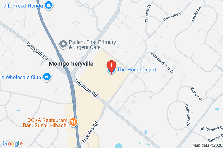 Map showing HOME DEPOT #4104 location