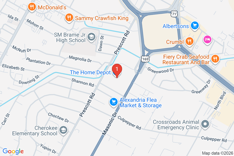 Map showing HOME DEPOT #0374 location