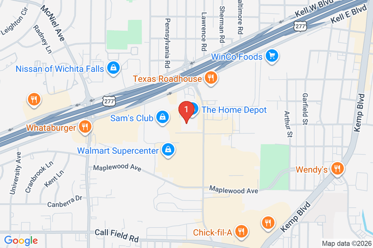Map showing HOME DEPOT #6588 location