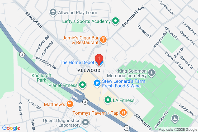 Map showing HOME DEPOT #0908 location