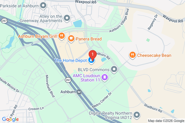 Map showing HOME DEPOT #4647 location