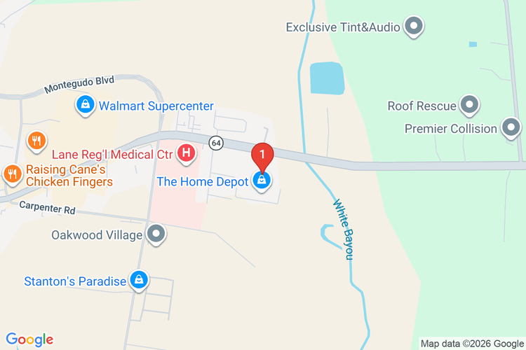 Map showing HOME DEPOT #0380 location