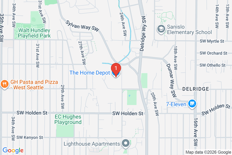 Map showing HOME DEPOT #8944 location