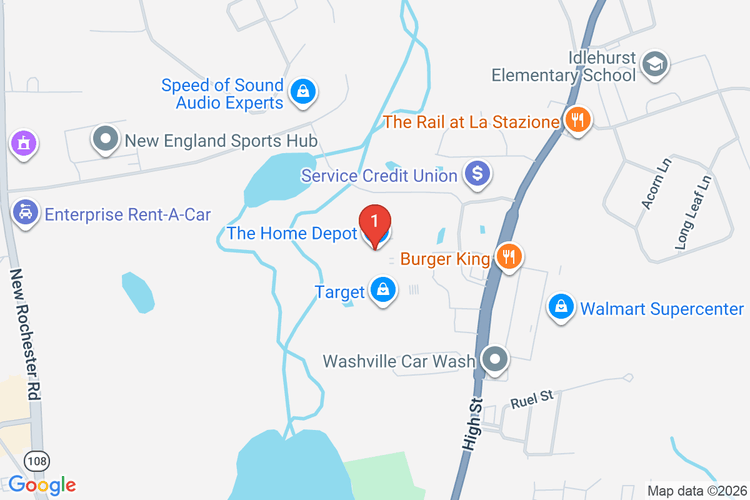 Map showing HOME DEPOT #8931 location