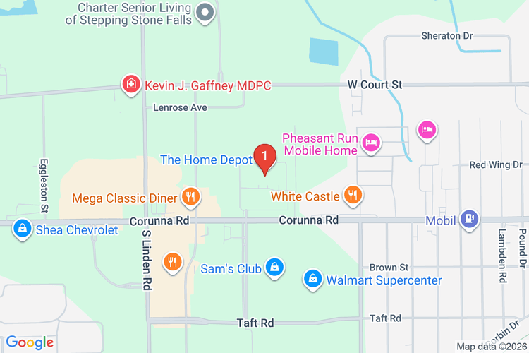 Map showing HOME DEPOT #2716 location