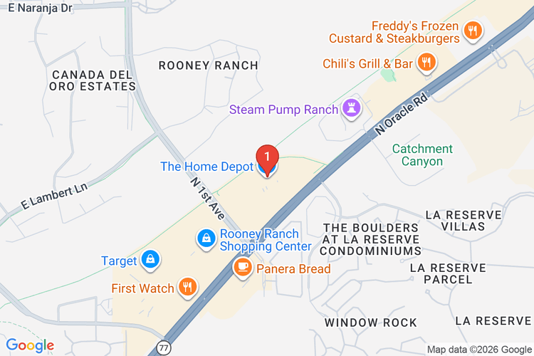 Map showing HOME DEPOT #0481 location