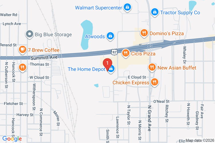 Map showing HOME DEPOT #0519 location