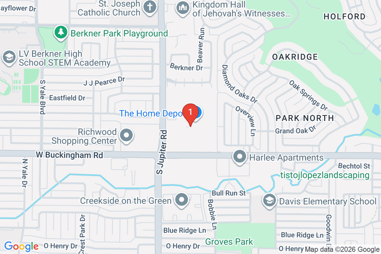 Map showing HOME DEPOT #0556 location