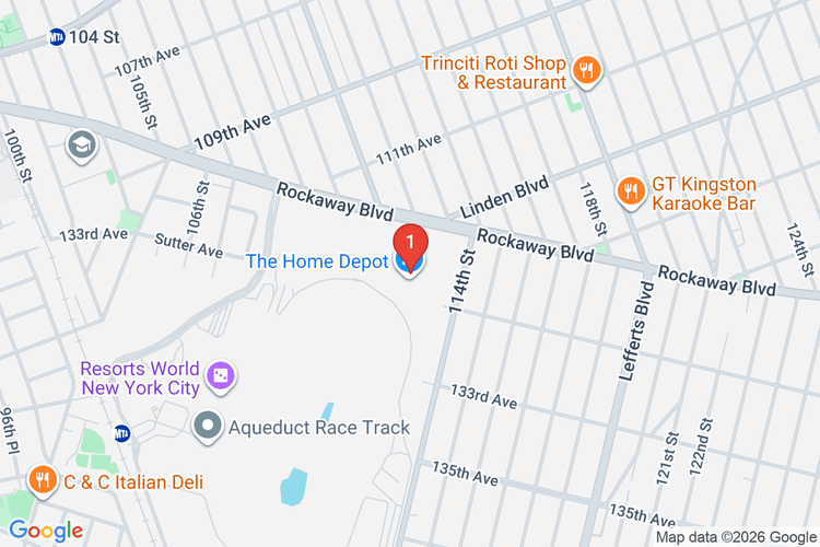 Map showing HOME DEPOT #1215 location