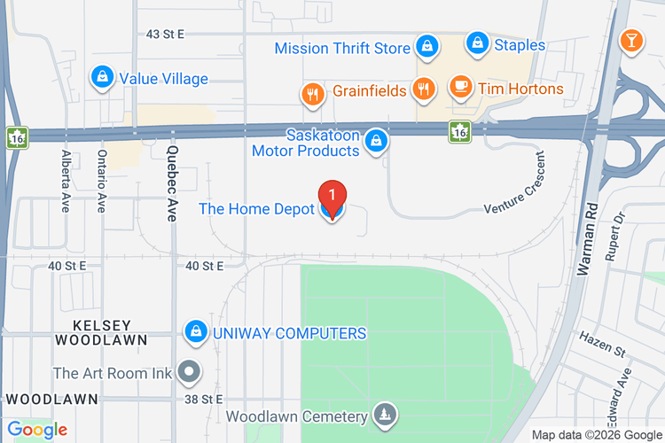 Map showing HOME DEPOT CAN #7051 location