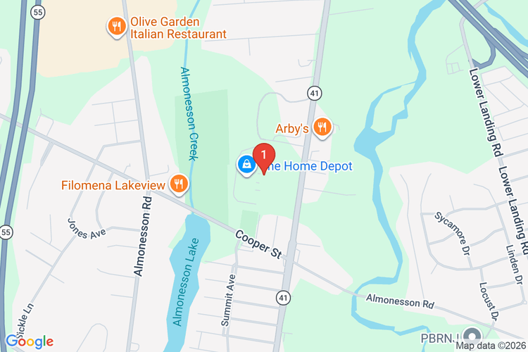 Map showing HOME DEPOT #0929 location