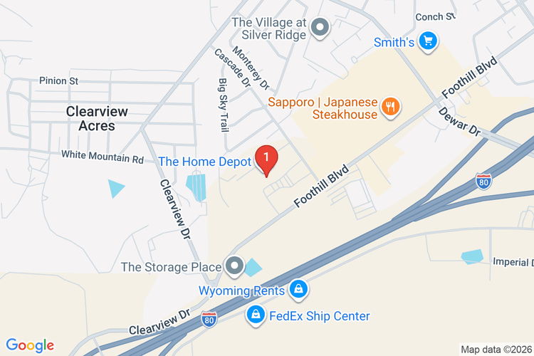 Map showing HOME DEPOT #6003 location