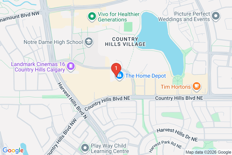 Map showing HOME DEPOT CAN #7111 location