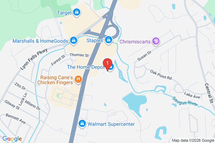Map showing HOME DEPOT #2653 location