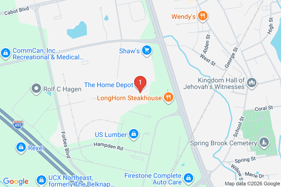 Map showing HOME DEPOT #2609 location