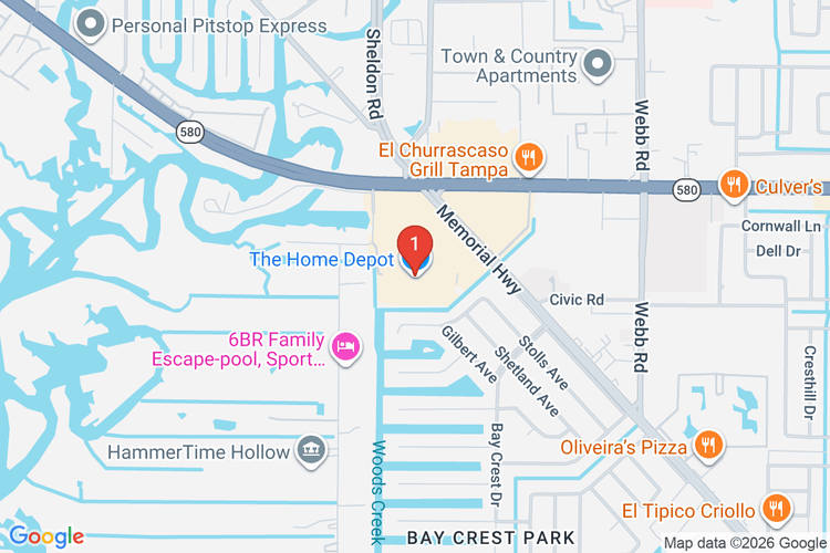 Map showing HOME DEPOT #6361 location