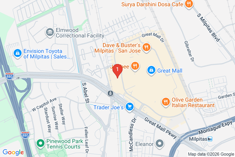 Map showing HOME DEPOT #1041 location