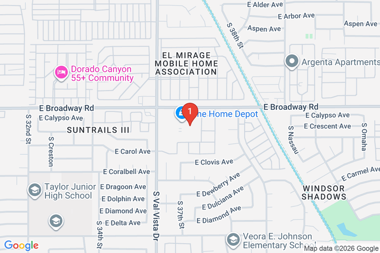 Map showing HOME DEPOT #0473 location