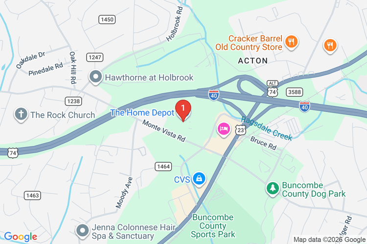 Map showing HOME DEPOT #3645 location