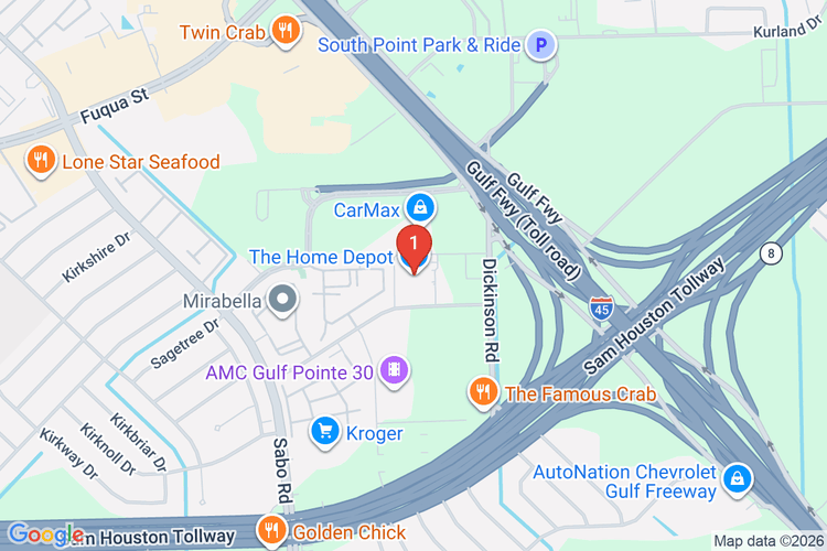 Map showing HOME DEPOT #6501 location