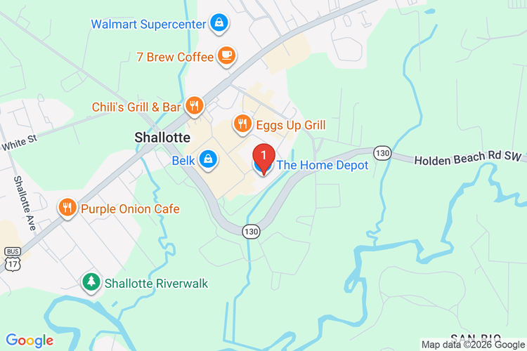 Map showing HOME DEPOT #3648 location