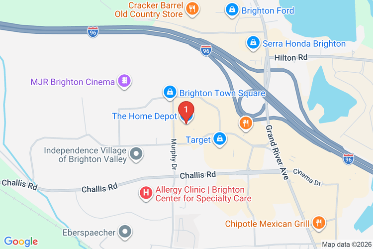 Map showing HOME DEPOT #2724 location