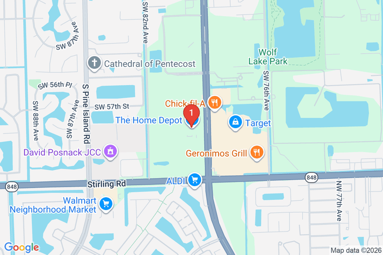 Map showing HOME DEPOT #6341 location