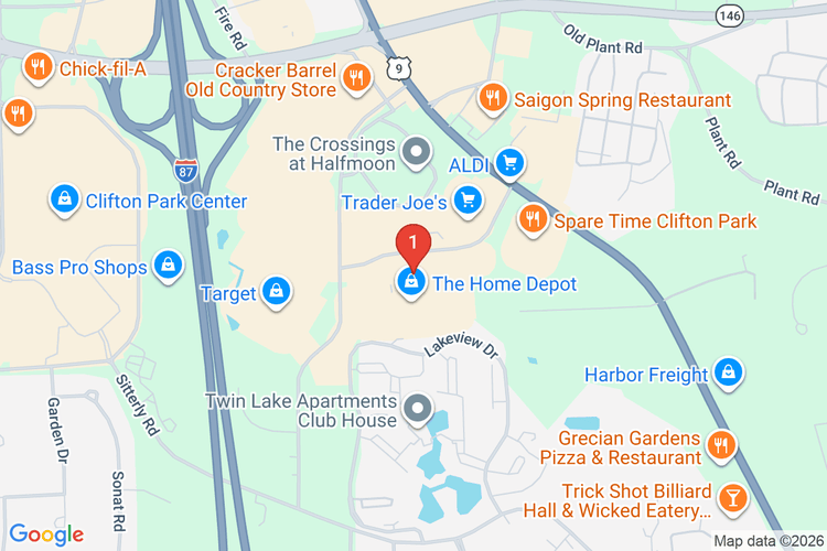 Map showing HOME DEPOT #1269 location