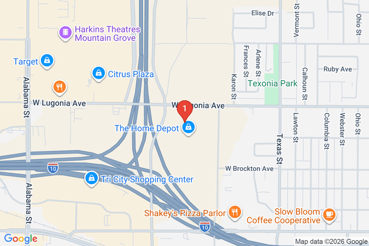 Map showing HOME DEPOT #1013 location