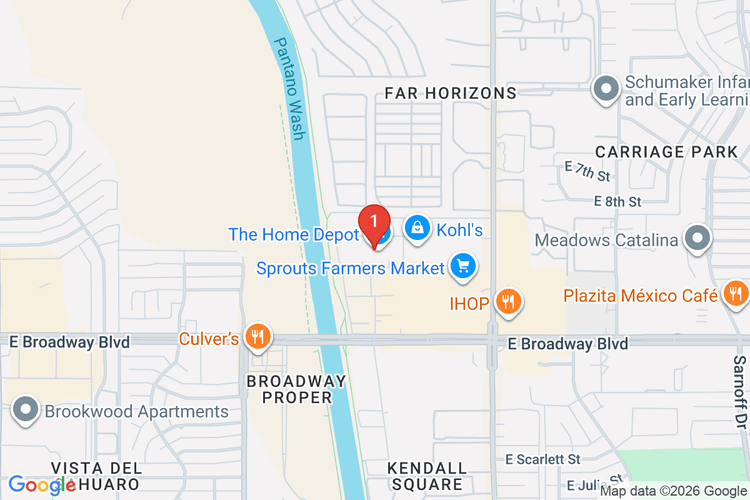Map showing HOME DEPOT #0410 location