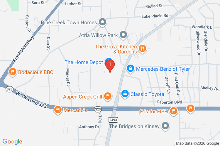 Map showing HOME DEPOT #6514 location