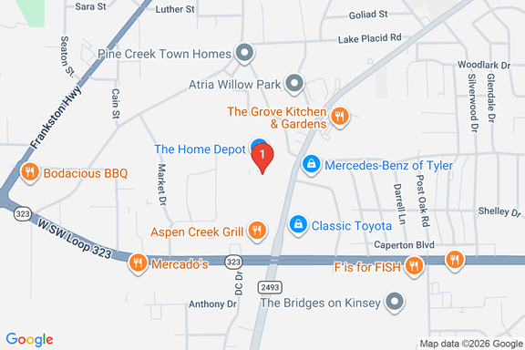 Map showing HOME DEPOT #6514 location