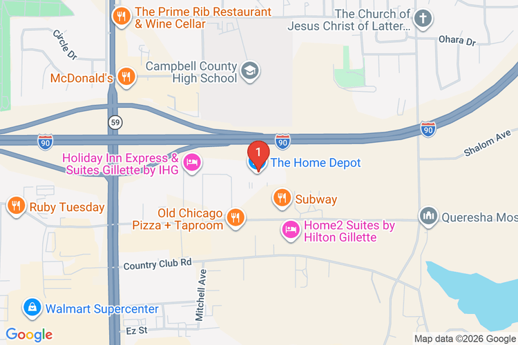 Map showing HOME DEPOT #6005 location