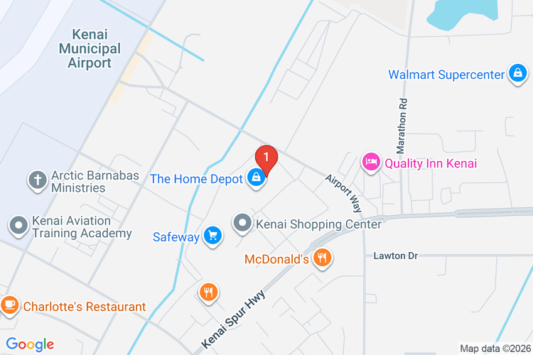 Map showing HOME DEPOT #8938 location