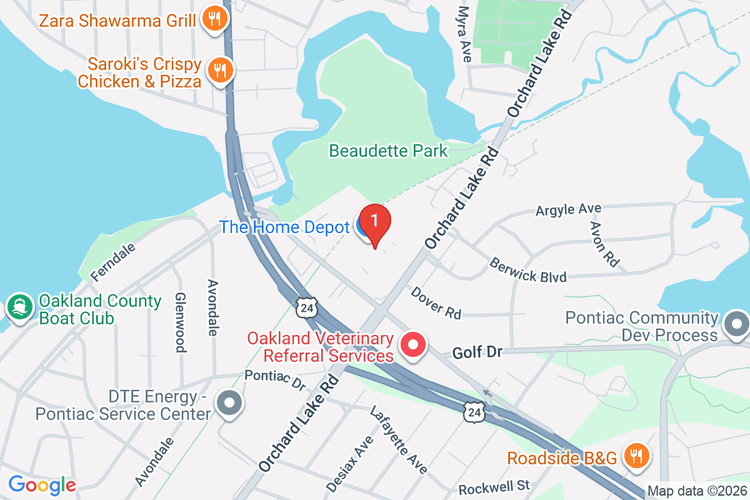 Map showing HOME DEPOT #2701 location