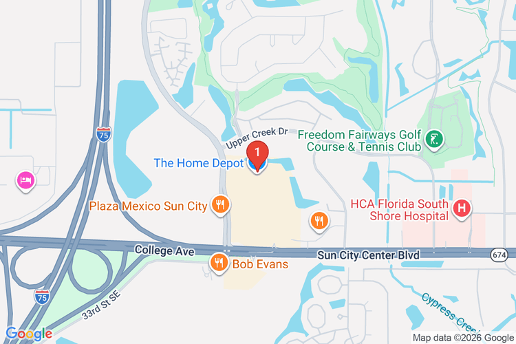 Map showing HOME DEPOT #6951 location