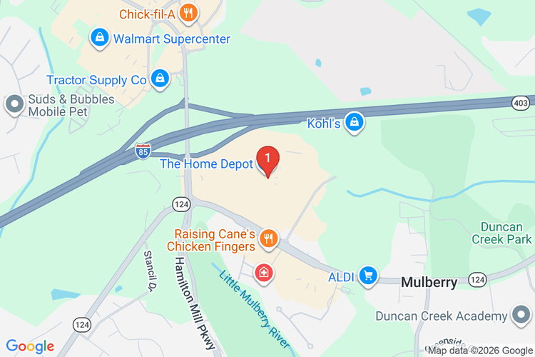 Map showing HOME DEPOT #0161 location