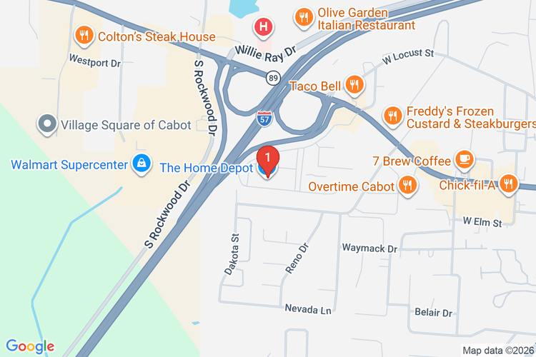 Map showing HOME DEPOT #1412 location
