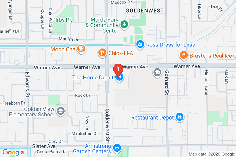 Map showing HOME DEPOT #6646 location