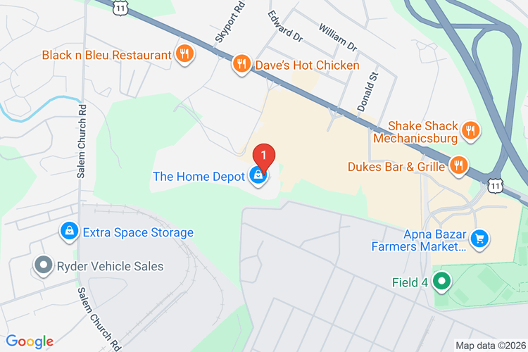 Map showing HOME DEPOT #4120 location