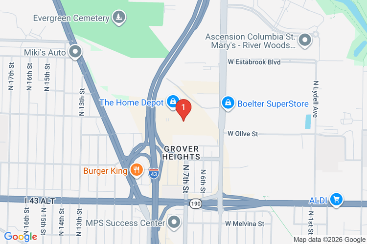 Map showing HOME DEPOT #4912 location