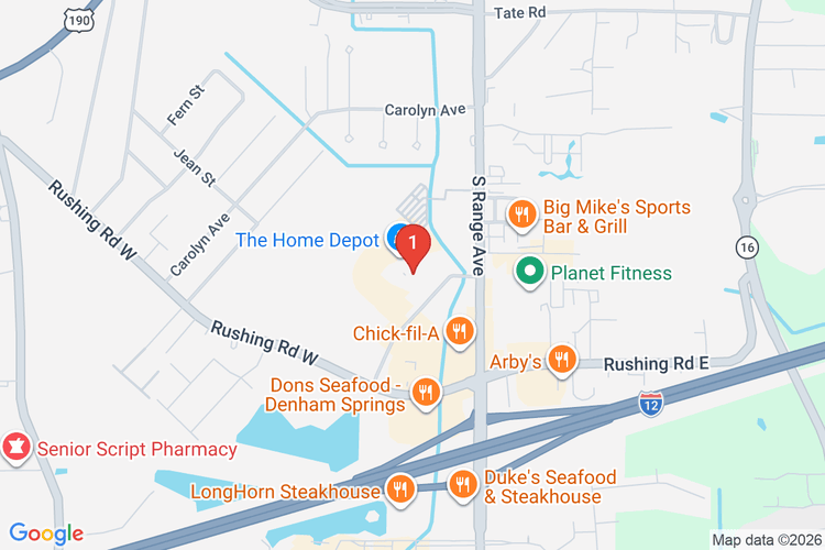 Map showing HOME DEPOT #0375 location
