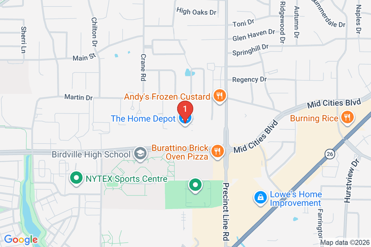 Map showing HOME DEPOT #6533 location