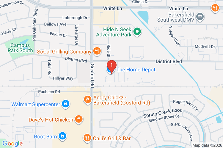 Map showing HOME DEPOT #6687 location