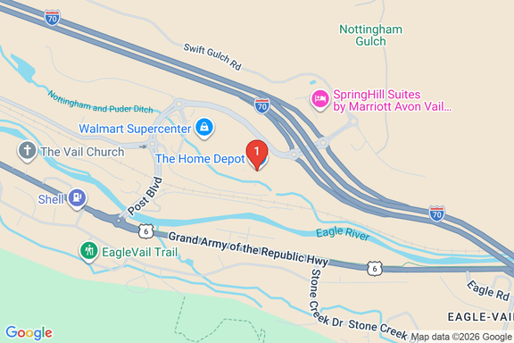 Map showing HOME DEPOT #1525 location