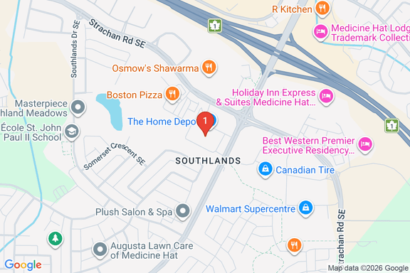 Map showing HOME DEPOT CAN #7036 location