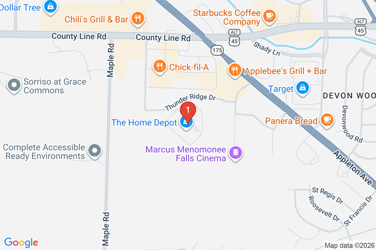 Map showing HOME DEPOT #4940 location