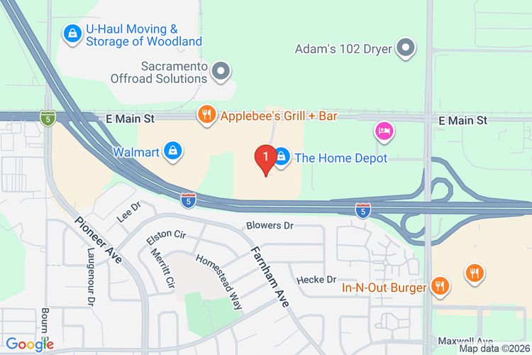 Map showing HOME DEPOT #1068 location